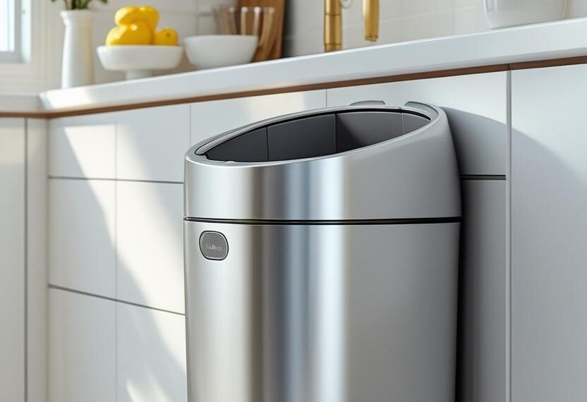 This Motion-Sensor Trash Can is the Upgrade Your Kitchen Deserves😎😎